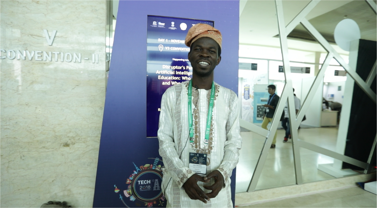 UNESCO_MGIEP's tweet photo. #HumansOfTECH
My name is John Okewole from Nigeria and #TECH2018 has really been an amazing experience for me. Technology in education is something that really excites me and I believe that the latest technologies must be integrated with education. https://t.co/N5jn8uEIKO
