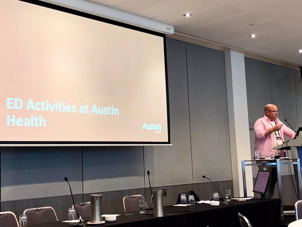 bethany_boulton's tweet photo. @JudkinsSimon on @ChooseWiselyAU  at the Austin - first projects including minimising inappropriate CRP, coags and MSU; audit, guidelines development, education and feedback @acemonline #acem18 https://t.co/qDASFLPiIt