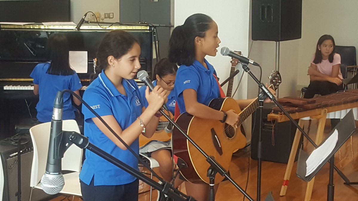 #NISTis performing songs composed during music class in front of the whole year level.
