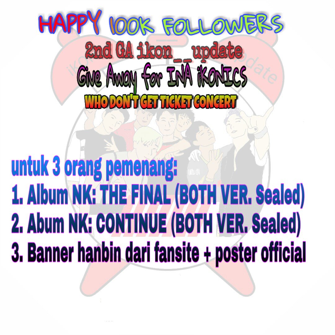 ikon___update's tweet photo. Happy 100K followers on IG
GA UNTUK INA iKONIC YG KEMARIN TIDAK BISA NONTON KONSER KARENA TIDAK DAPAT TIKET (ESP. YANG SUDAH DATENG KE TIS)
sedih bngt lihat ikonic yg gk dpt tiket.

Why ONLY FOR INA iKONIC?
BCS MOST OF OUR FOLLOWERS WERE FROM INDONESIA.
GOOULUCK!!

#iKON #아이콘 https://t.co/qgdE2vIClG