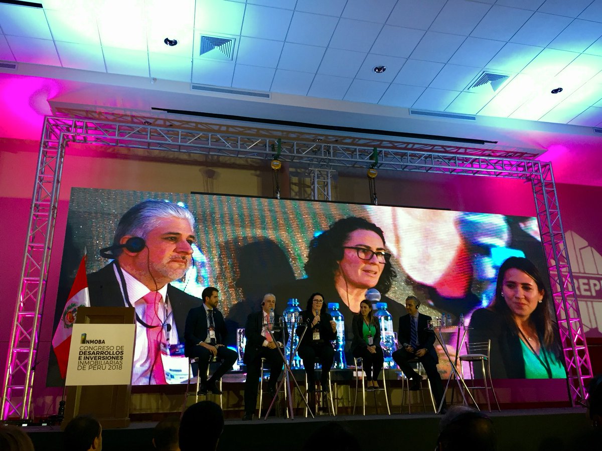 <a href="/_janehenley/">Jane Henley</a> <a href="/IFC_LAC/">IFC América Latina y el Caribe</a> en #ExpoRealEstatePeru “Los incentivos son necesarios para que el sector privado salga de la zona de confort, se inicie en la construcción sostenible y la convierta en práctica común en Perú”. Excelente Panel de Ciudades Sostenibles @PeruGBC Besco y Cissac