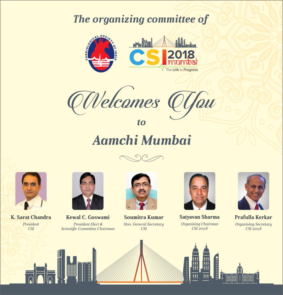 CSI2018Mumbai's tweet photo. We welcome you all! Be a part of this memorable academic feast. #CSI2018 #CSI2018MUMBAI https://t.co/6117pZglkf