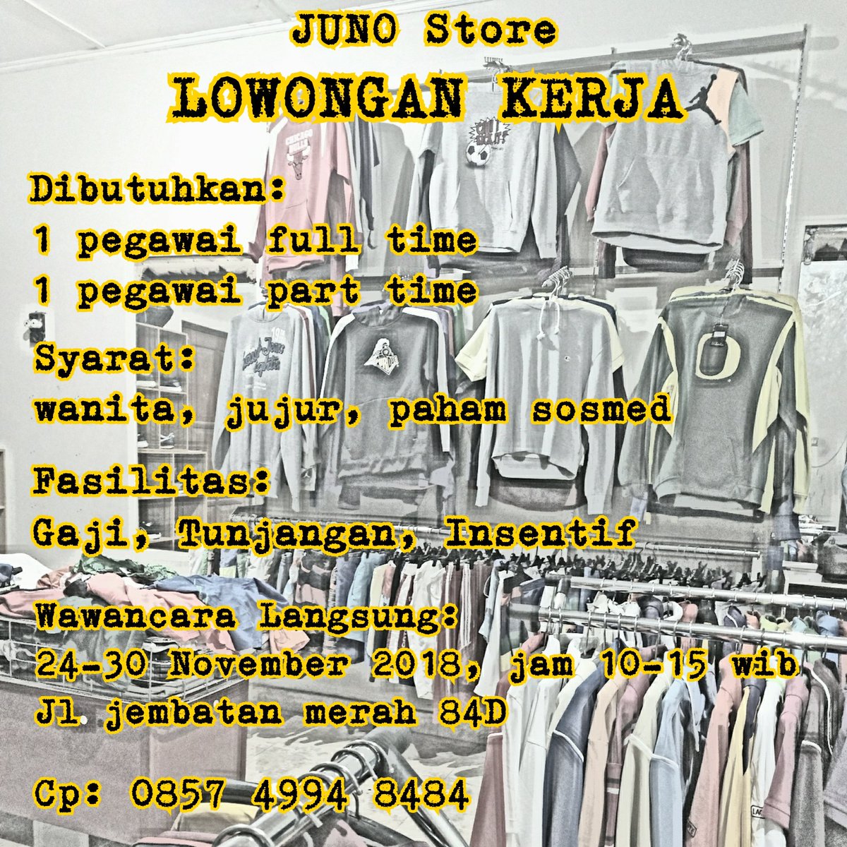 Lowongan Karyawan Toko Di Juno Store Juno Store Jogjalowker Com