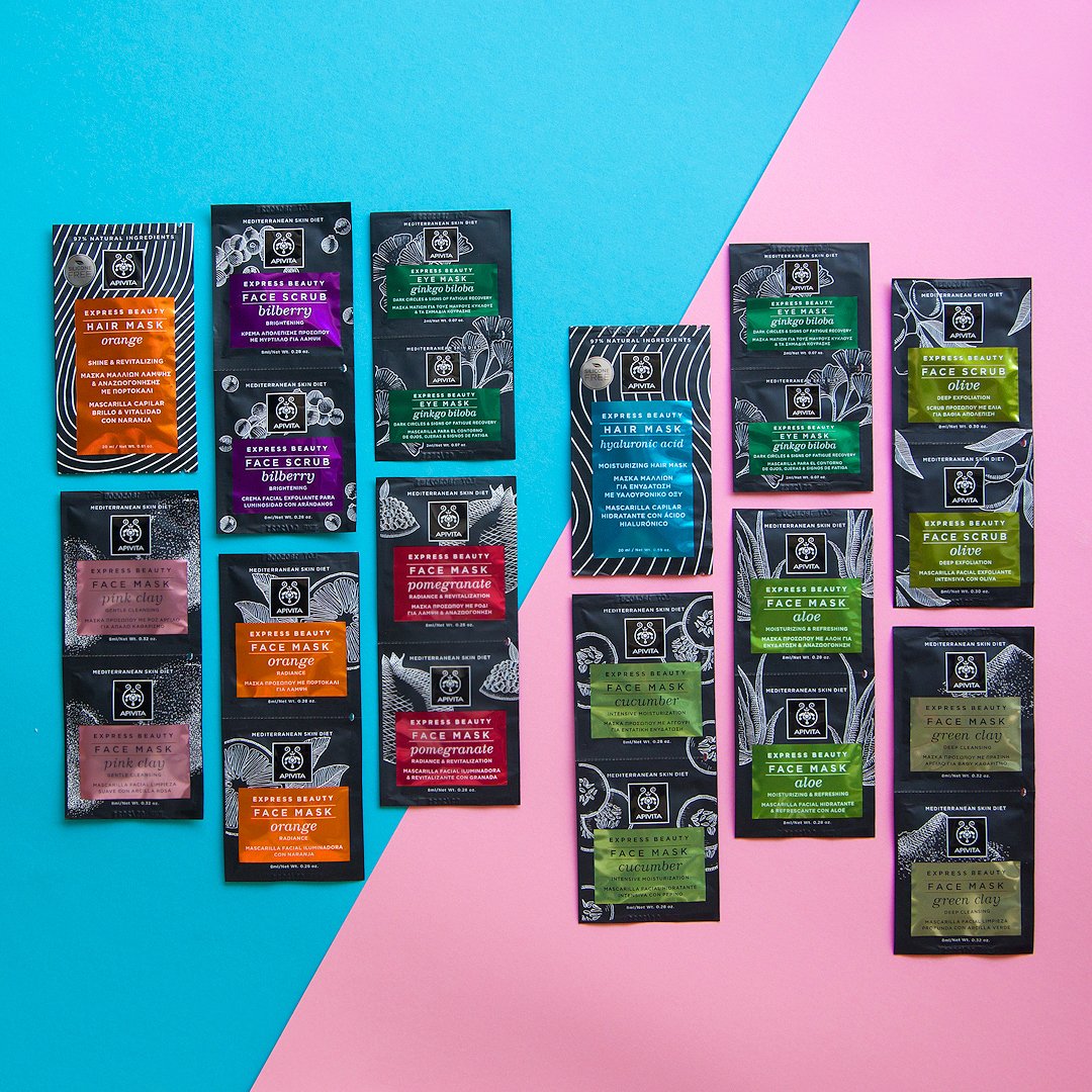 Blue or Pink? Intense #Hydration or #Radiance #booster? Pick one of our #limitededition #lunchbags and feed your #beauty with the most #natural #Mediterranean ingredients!
Shop now ➡️ow.ly/9AGy50jvnSM
#apivita #apivitaexpressbeauty #beautyfood  #crueltyfree