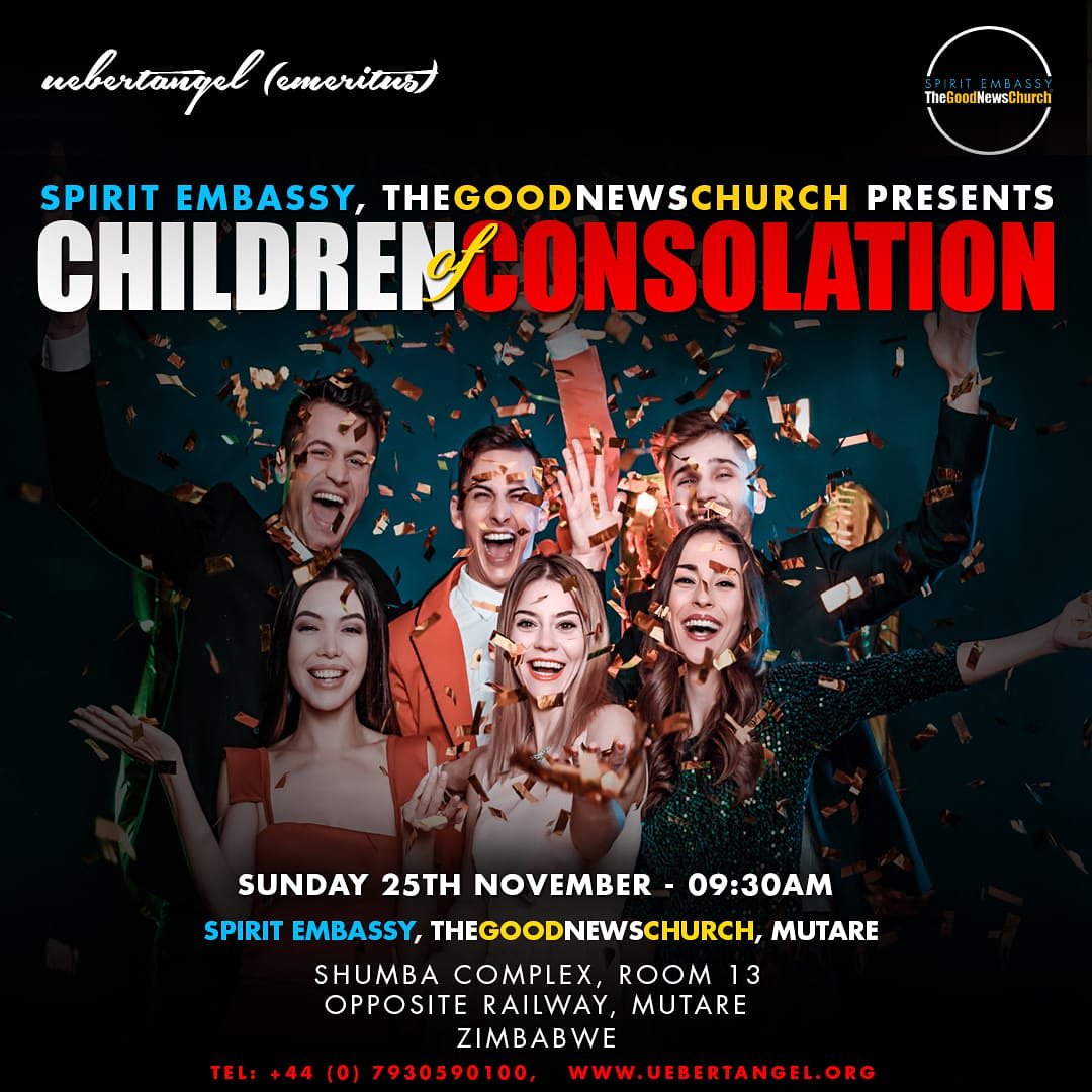 TgncMutare's tweet photo. Be part of Spirit Embassy Mutare THIS SUNDAY at Shumba Complex 9:30am and receive the impartation to become A SON or DAUGHTER OF CONSOLATION.This is a MUST because it’s your SEASON to take over in every area!!!
#SonOfConsolation
#DaughterOfConsolation
#TheWinningTeam
#GraceDriven https://t.co/jJWs8BNmqw