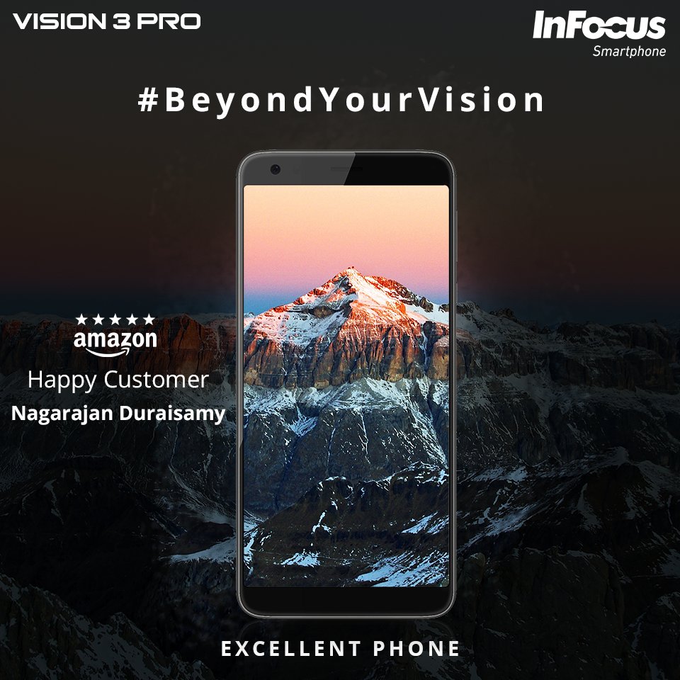 InFocus_IN's tweet image. Customers like Nagarajan Duraisamy, are the reason why we strive to do our best in smartphones. Read this superb review shared for #Vision3Pro “Excellent product &amp;amp; superb operating experience." Share yours to make us special. #InFocusSmartphones