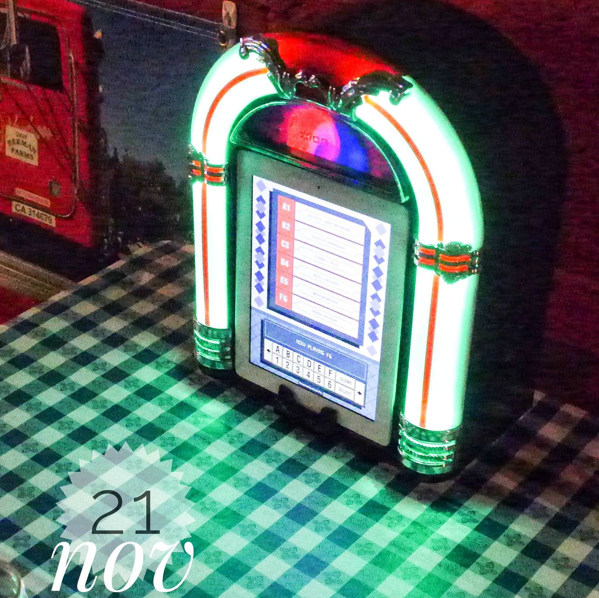 today_show's tweet photo. November 21st, Today is National Jukebox Day! How do you celebrate today? #TodayIs #CelebrateEveryDay #NationalJukeboxDay #Jukebox #JukeboxHero #Juke #RockNRoll #Motown #MichealJackson #MusicBar #PlayingMusic #MusicCollection #Vinyl #VinylCollection #Rockola #Seeburg #Wurlitzer https://t.co/U0x1Qqu3h6