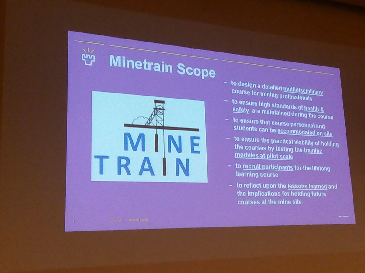 Marcos de Paiva Buenos gave us details on their plans for mining related training. #MineTrain @CallioLab @CallioPyhajarvi @OuluMiningSchool @GTK_FI #researchcommunity #undergroundscience .