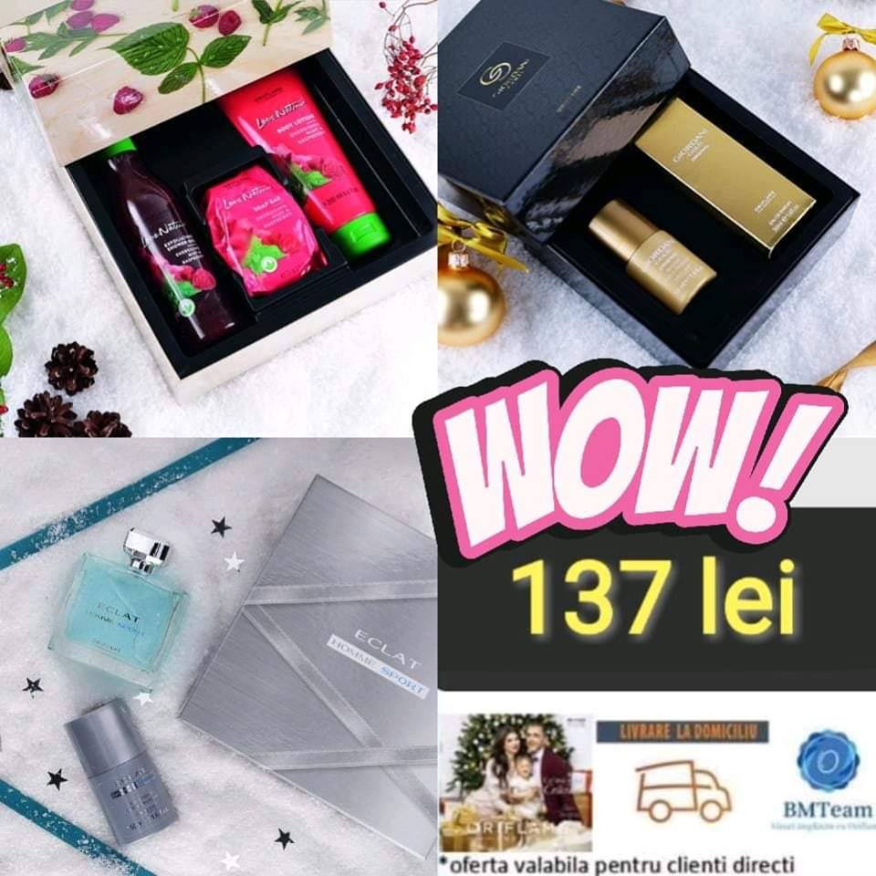 pilalili's tweet photo. 1✳️. Set ambalat în cutie care conține:
Săpun
Gel de duș cu zmeură
Cremă de corp cu zmeură
2✳️. Set ambalat în cutie care conține :
Parfum pentru ea Giordani Gold Original
Deodorant Giordani Gold
3✳️. Set ambalat în cutie care conține :
Parfum pentru el Eclat Sport
Deod. Eclat https://t.co/CbkoJGnxir