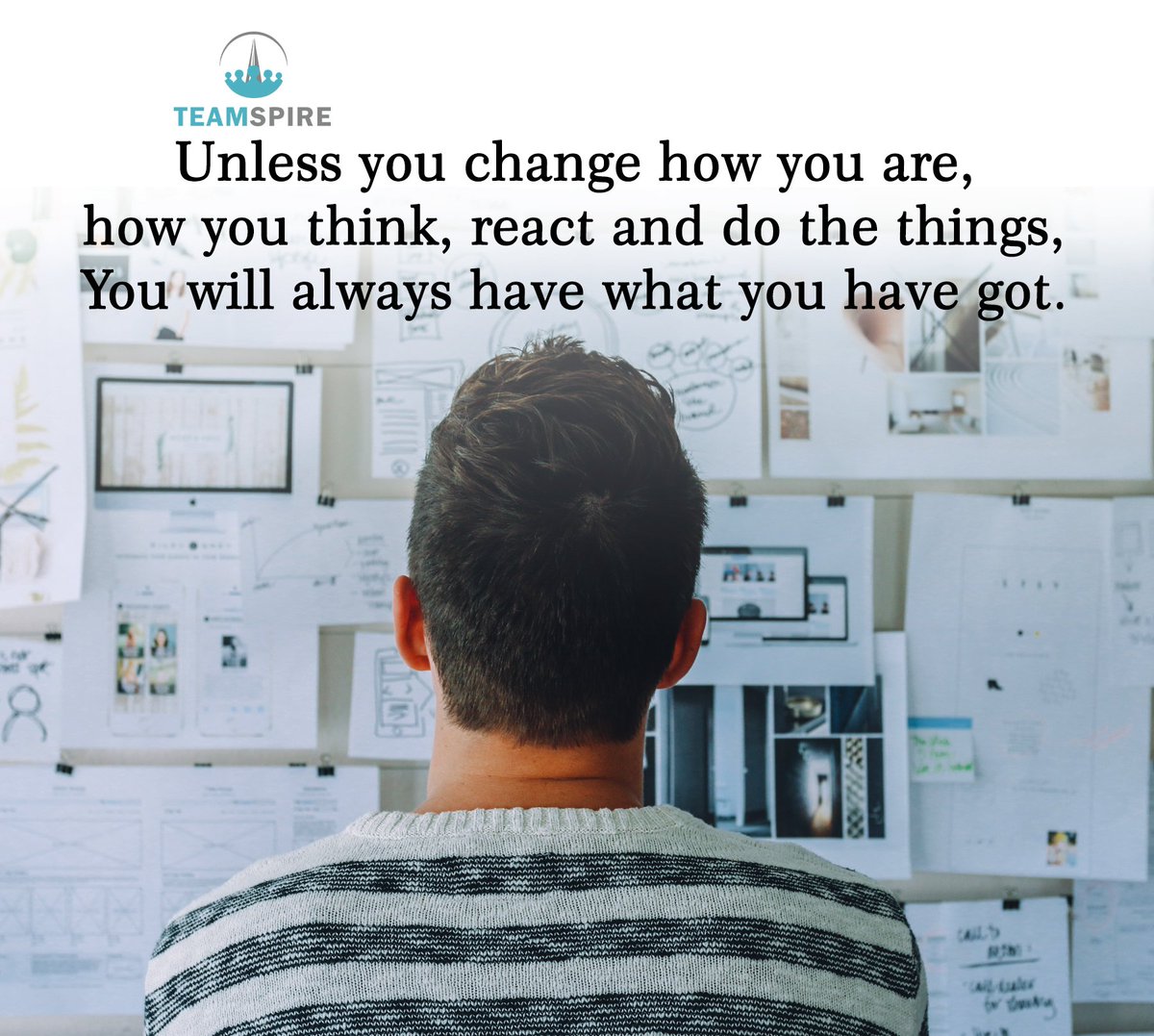 TeamspireApp's tweet photo. As long as you do not realize what needs to be changed, you couldn’t be competent enough to get what you want. So, Change wherever require and Act Accordingly, you can gradually see improvement. Have you ever changed anything which, in return, gives Phenomenal Result?
 #teamspire https://t.co/1FEyvf93Et