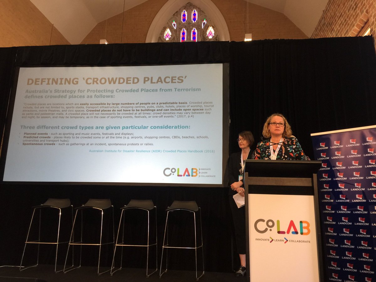 SustainREforum's tweet photo. Presenting our research project about developing strategies to create safe and secure crowded places at #CoLab2018 https://t.co/QUlor3coxE