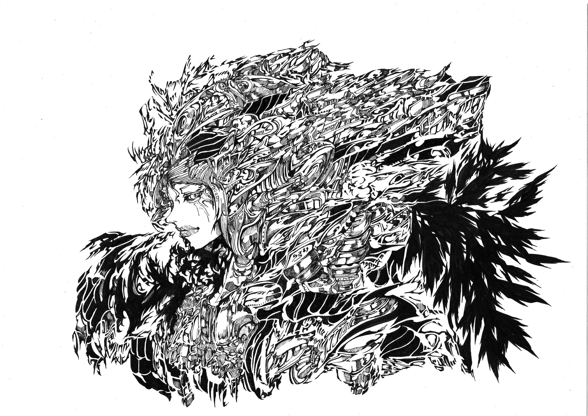 Gai トライバルデザイナー En Twitter 下描き無しで何か描こう と思って顔から描き始めたらこうなった絵 なにがおきた 原画あり 細密画 イラスト スチームパンク 機械 Monotone トライバル Tribal Illust Illustration Steampunk Gai トライバルデザイナー En Twitter 下描き無しで何か描こう と思って顔から描き始めたらこうなった絵 なにがおきた 原画あり 細密画 イラスト スチームパンク 機械 Monotone トライバル Tribal Illust Illustration Steampunk