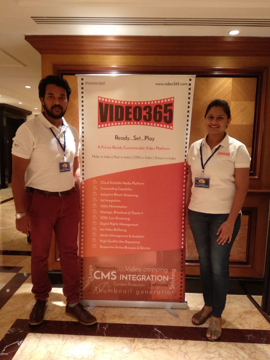 Monocept's tweet photo. At #OTTv Kids Animation Summit Mumbai, India? Meet our #VideoSolution experts Disha Singh and Ajay Chintala from #Video365 - One Solution for all Video Needs. #StreamingClearHai #Monocept https://t.co/I8I7Vu0P3M