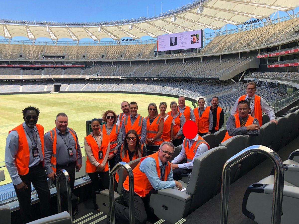 WAPOL_PSU's tweet photo. PSU recently hosted a CT Protective Security Forum attended by Police from around Australia. Many new ideas about protecting ourselves from terrorism were discussed. Thanks to Venueslive for the Optus Stadium visit to examine your fantastic security measures. https://t.co/CBEgcr5VKY