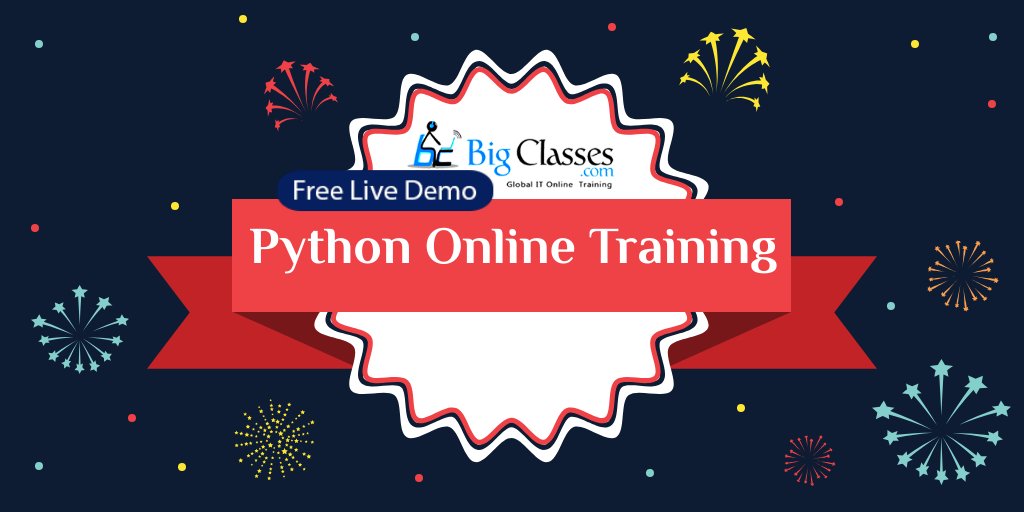 SBigclasses's tweet photo. #BigClasses are the best leading training institute for #Python Online Training. We teach through the online method by industry experts. Click here for more info: https://t.co/MfHYmE3cMm
#pythononlinetraining #ThursdayMotivation #Subrahmanyapuram #programming https://t.co/KnJQBDbdgS