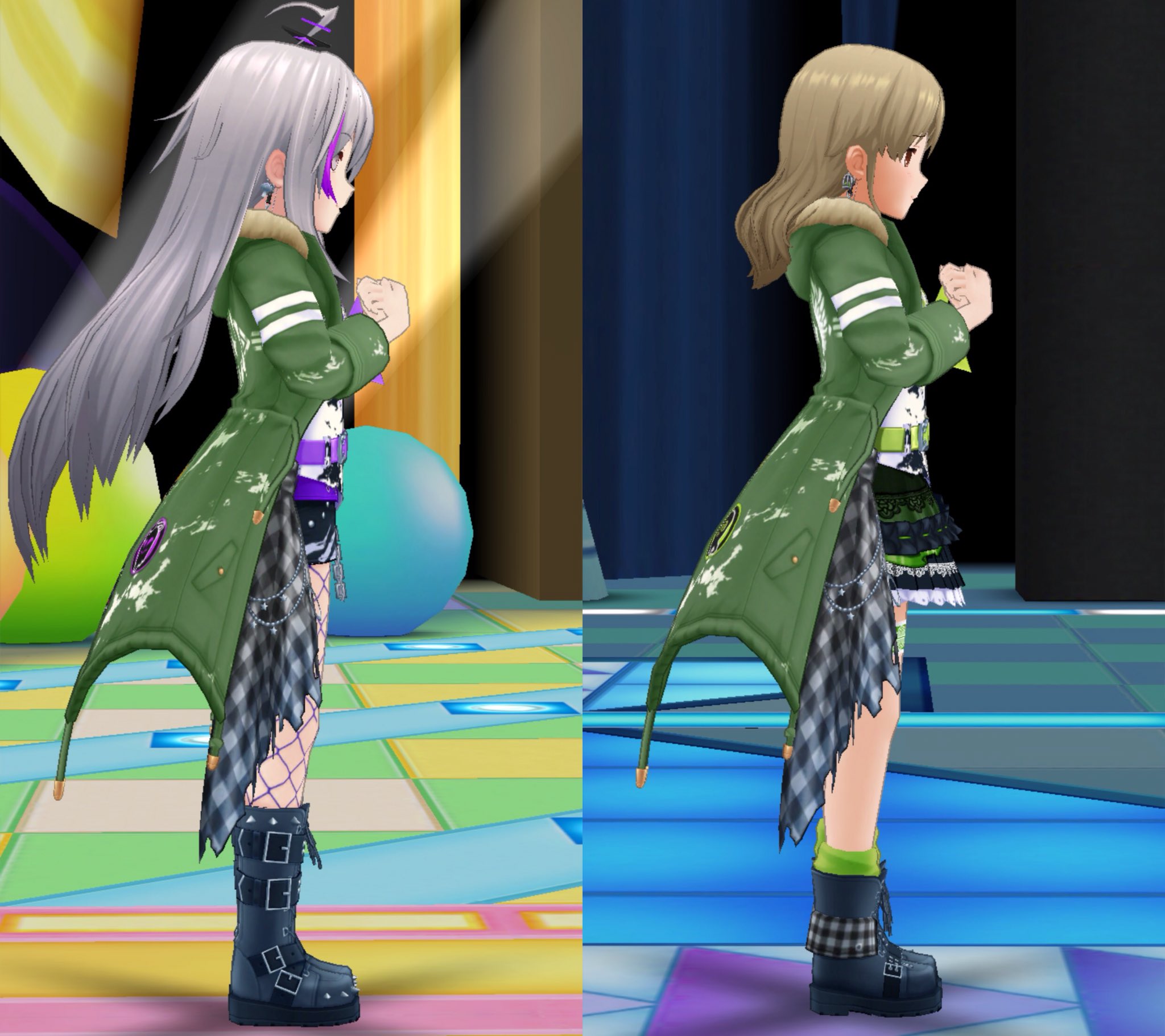 いっせ ライブ行きたい Ssr星輝子のindividuals衣装とssr森久保乃々のindividuals衣装を比較してみました ご査収ください デレステ 森久保乃々 星輝子