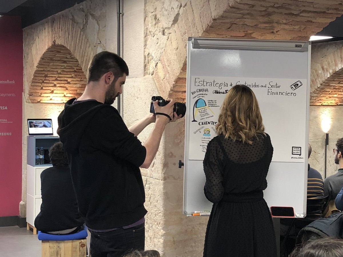 jserralvom's tweet photo. Excelente sesión ayer con @uxerschool en este gran #Hub de #innovación @PayInnHub  #VisualThinkingBarcelona dándole marcha #RRSS y #GraphicRecording 🖍 “sobre #UX en #banca y la relación de los #usuarios con su #dinero” con @adrichercher @HelenaFeliu @EthanParry3 #VisualThinking https://t.co/05nbQnMthP