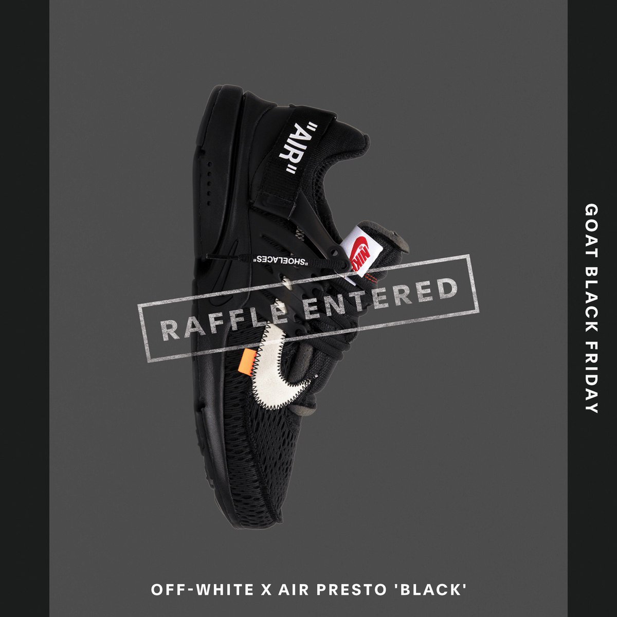 deeexavier's tweet photo. Enter the #GOATBlackFriday Raffle for your chance to win the most coveted sneakers and other prizes. @goatapp https://t.co/2BdyWveLh6 https://t.co/s4188Cb0m7