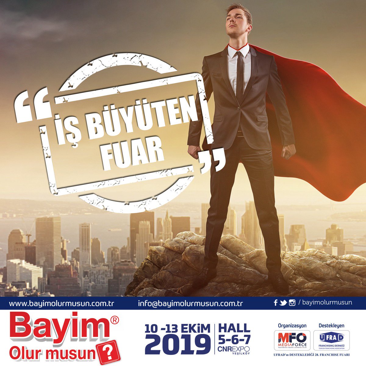 Bayim_Olurmusun's tweet photo. Franchise veren markalar, 2019 sizin yılınız olsun..
Türkiye'nin en kapsamlı franchise portalı https://t.co/VVPTBSpyZG ve 16.kez düzenlenen Avrupa ve Ortadoğu'nun en büyük fuarı Bayim Olur musun Franchise ve Markalı Bayilik Fuarı'nda yerinizi alın !!!
Bilgi için; 0533 935 46 65 https://t.co/K4jimplVvy