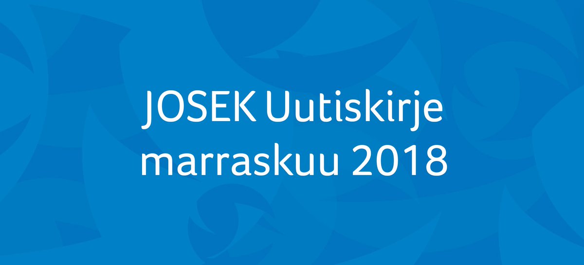 Marraskuun JOSEK Uutiskirjeessä tietoa mm. Joensuu–Petrozavodsk – Highway for Growth -projektista sekä #GrüneWoche-messuista, joita #Josek koordinoi. Lue uutiskirje josek.creamailer.fi/email/5be96dae….