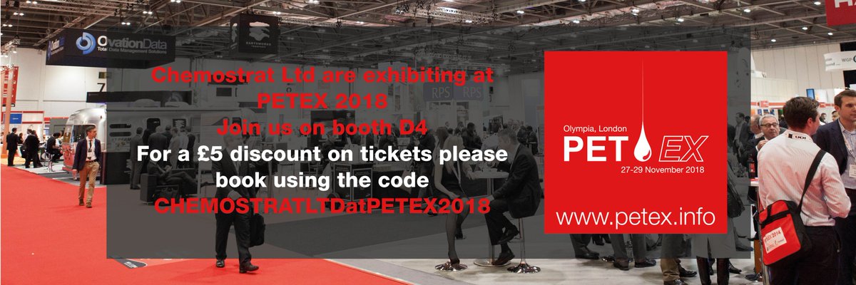 Chemostrat's tweet photo. Join us at @PETEXLtd in London this month! Come and visit Anne Southcombe and Dirk Cuthbertson at booth D4 to talk about our high quality #stratigraphic services. We look forward to seeing you! https://t.co/DDtrjy5DbT