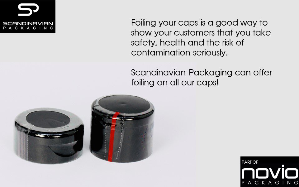 ScanPackAS's tweet photo. Foiling your caps is a good way to show your customers that you take safety, health and the risk of contamination seriously.
Scandinavian Packaging can offer foiling on all our caps!
#SealedForYourSafety #TamperEvidentPackaging #Novio #NovioScandinavia #NovioPackagingGroup #SP https://t.co/u9QIRQXzeG