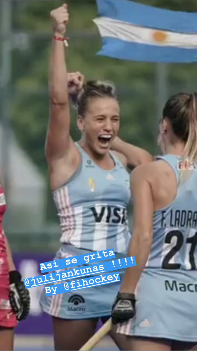 Así festejó Julieta Jankunas hoy en el triunfo de #LasLeonas x 4-0 vs Japón! Así festejaron las 🇦🇷🏑