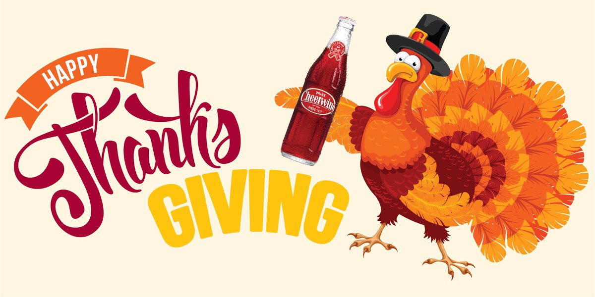 DrinkCheerwine's tweet photo. Happy Turkey Day to you and yours. #UniquelySouthern #Cheerwine #PerfectWithTurkey https://t.co/b7OKZXk3FR