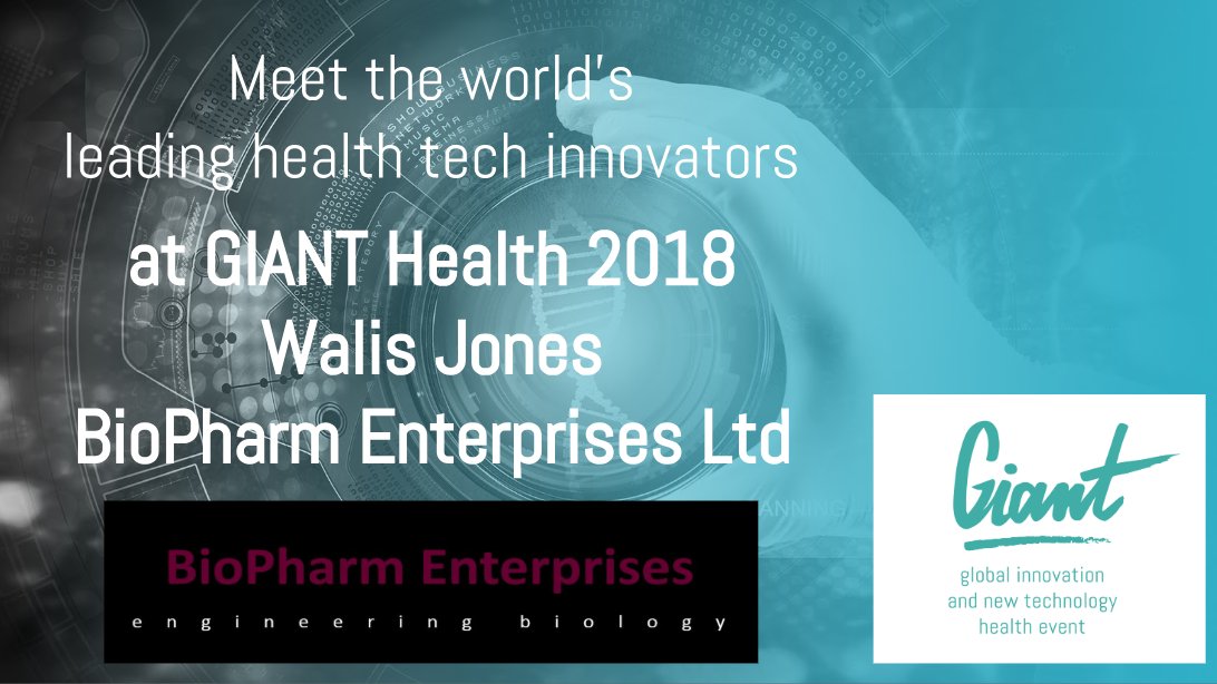 #imGoingToGiantHealth2018

#GIANThealth2018

Meet the world’s leading healthtech innovators.

Walis Jones
BioPharm Enterprises Limited

gianthealthevent.com/tickets 

#innovation #event #London #healthcare #technology #wellness