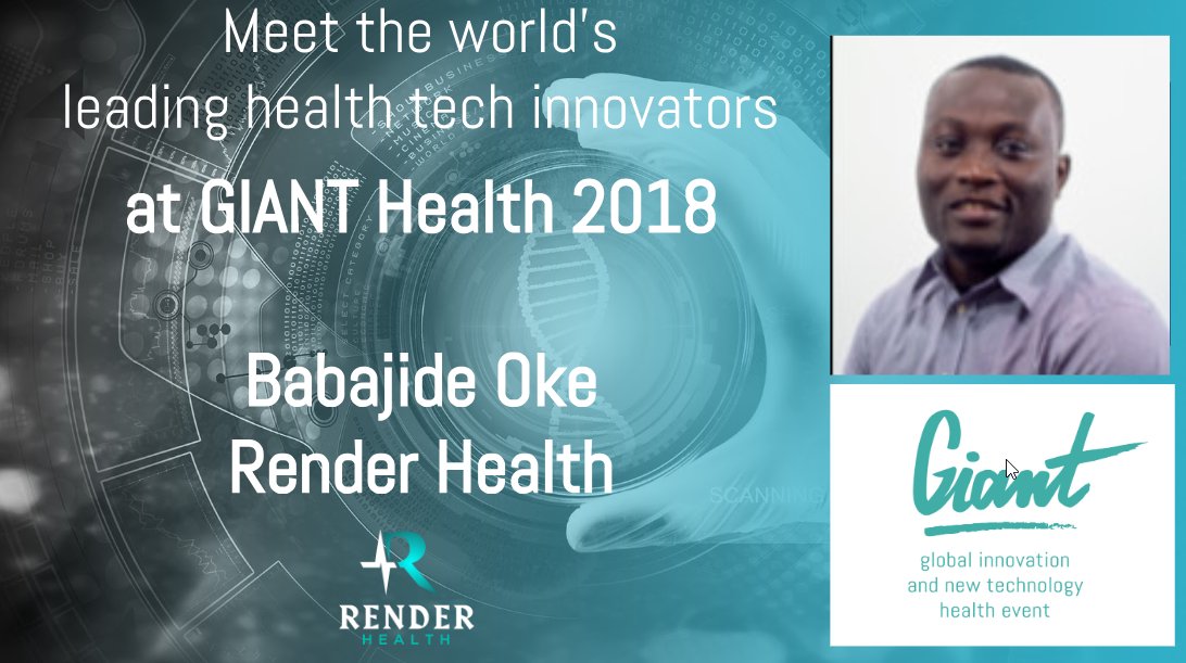 #imGoingToGiantHealth2018

#GIANThealth2018

Meet the world’s leading healthtech innovators.

Babajide Oke
Render Health
<a href="/renderhealth/">RenderHealth</a>

gianthealthevent.com/tickets 

#innovation #event #London #healthcare #technology #wellness