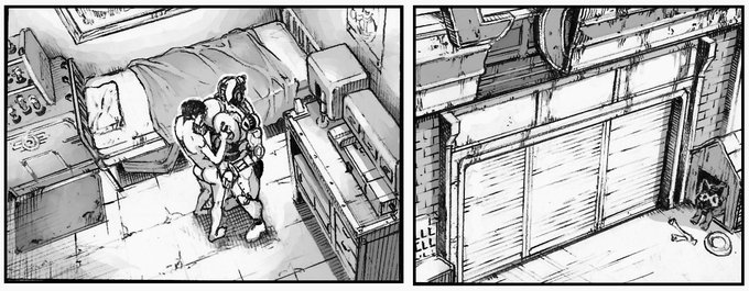 半分は自己満足だけど背景は没入感に直結するので頑張って描く。#Fallout 