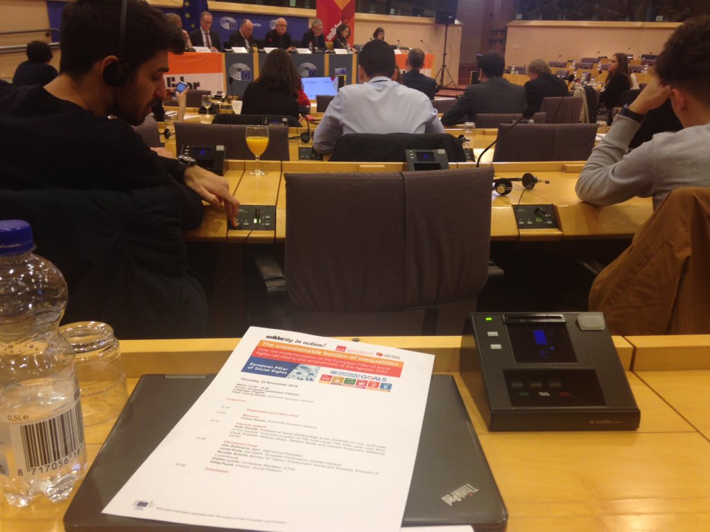 #EuropeanPillarofSocialRights, #SDGs, #agenda2030 and the burden of inequalities. Interesting meeting organized by @Solidar_EU at the @Europarl_EN