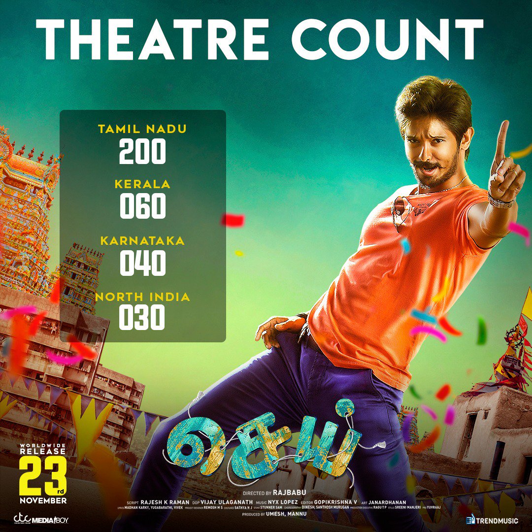 #SeiTheFilm is releasing in 330 screens tomorrow.   #SeiFromTomorrow @proyuvraaj @PRO_Priya @CtcMediaboy