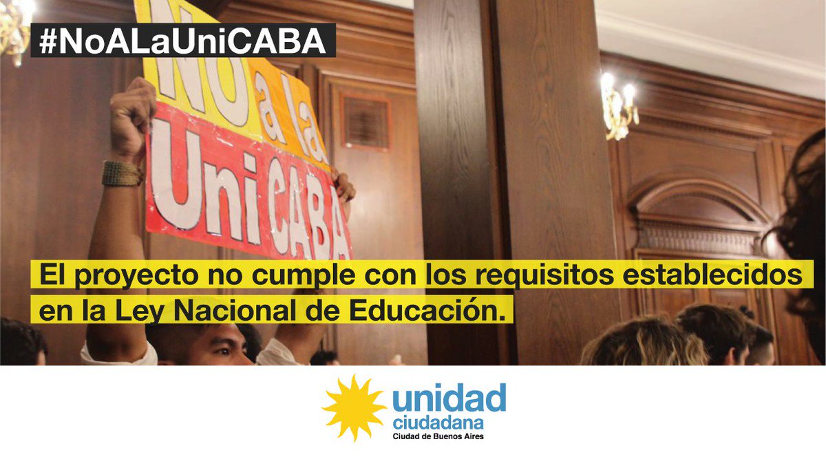 Hoy vamos a decirle #NoALaUniCABA un proyecto hecho a espaldas de la comunidad educativa, que pone en riesgo 29 profesorados docentes. #NuestrosProfesorados #LarretaEsMacri
