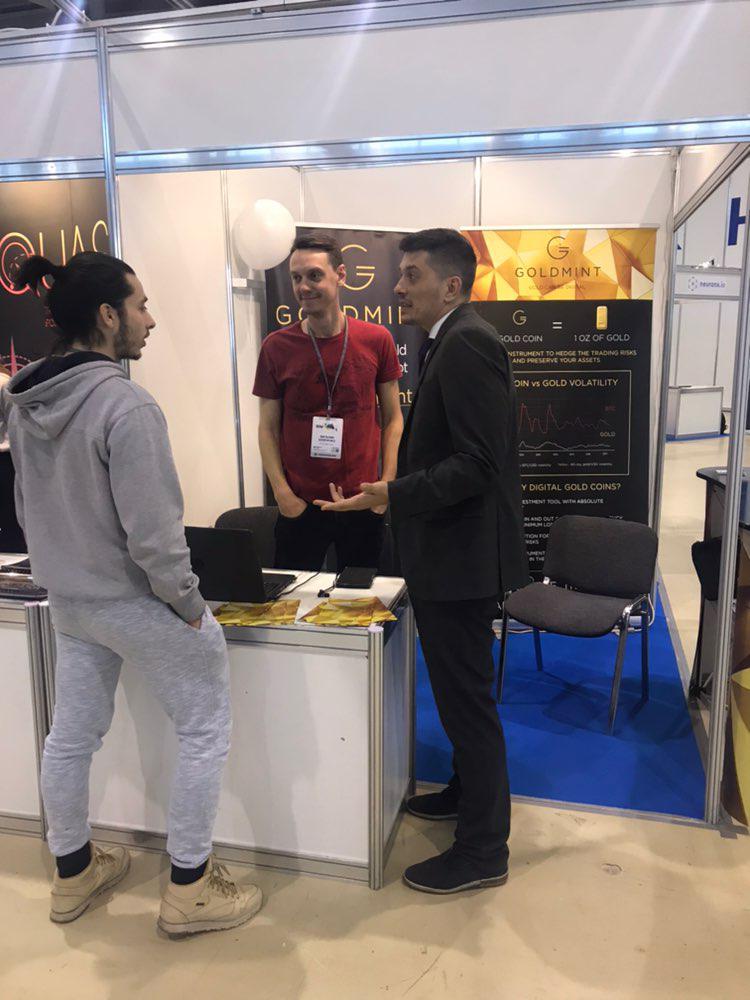 goldmint_io's tweet image. Some photos from "Russian Internet Week." You can still meet us there today and tomorrow. A number of our stand is C15.

#Goldmint $GOLD $MNTP $BTC $ETH