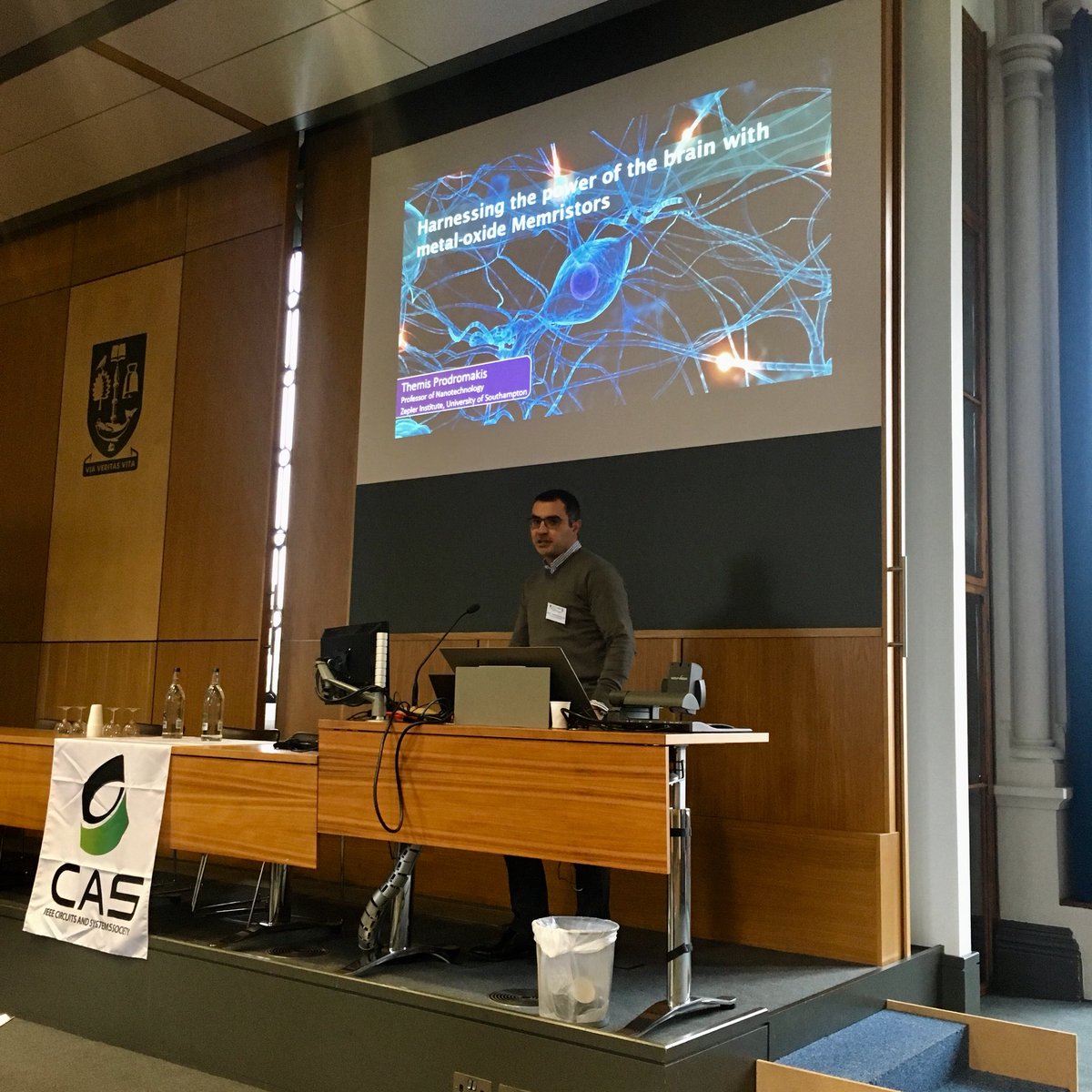 dorianhaci's tweet photo. Now @themispr delivering a more than “reliable” (impressive) talk on #memristors beyond memory.
Great insights on the technology state-of-the-art and on how memristors can harness the power of the #brain.
@IEEEUKCAS #NGNI https://t.co/eGRlNHv9zk