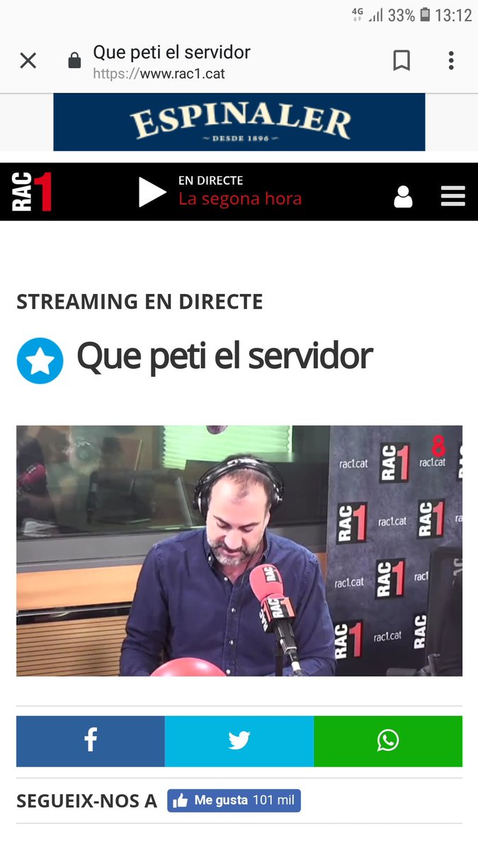 tsolertecno's tweet photo. Estic veient la Segona Hora amb @VermutEspinaler @rac1 @lasegonahora https://t.co/FPO8XVgTgC
