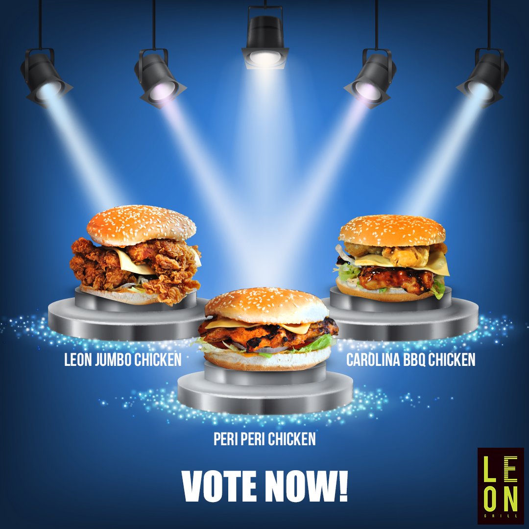 leon_grill's tweet photo. Pick your favourite burger amongst these 3, comment below and tag a friend and stand a chance to win some grub. Stay tuned, we will pick winners shortly! :D
#LeonGrill #ContestAlert #BurgerWars #Pickyourfavourite #CommentNow #VoteNow https://t.co/uQ0fqkxhJ0