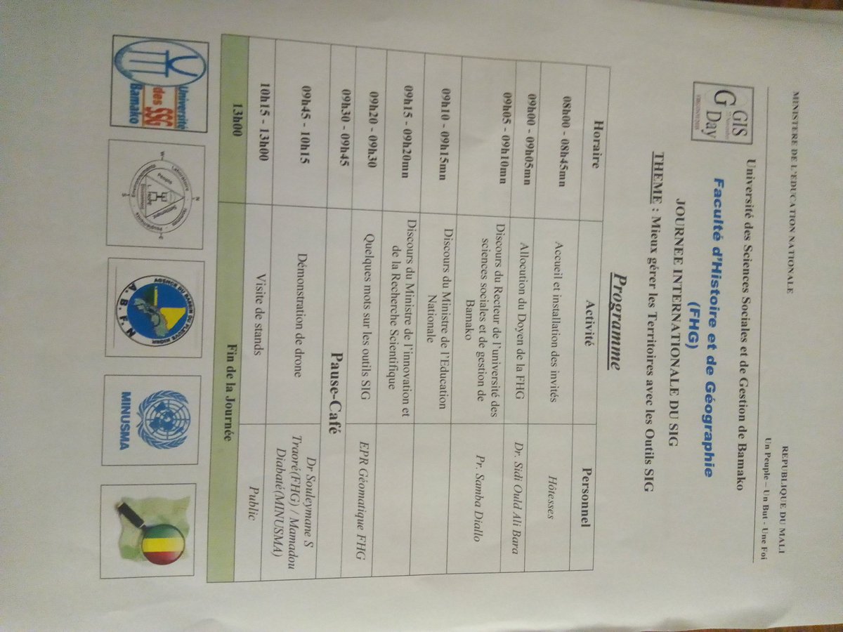 OSM_Mali's tweet photo. La journée Internationale des #SIG organisée par @OSM_Mali et #Faculté_Histoire_Géographie. Ça se passe aujourd'hui à ladite Faculté. @ProjetEOF @hotosm @OCHA_Mali @cafdo_officiel @osmguinee @osmafrica @OSMTogo @OSMBenin @OSMNiger https://t.co/hX1DgnxEc4