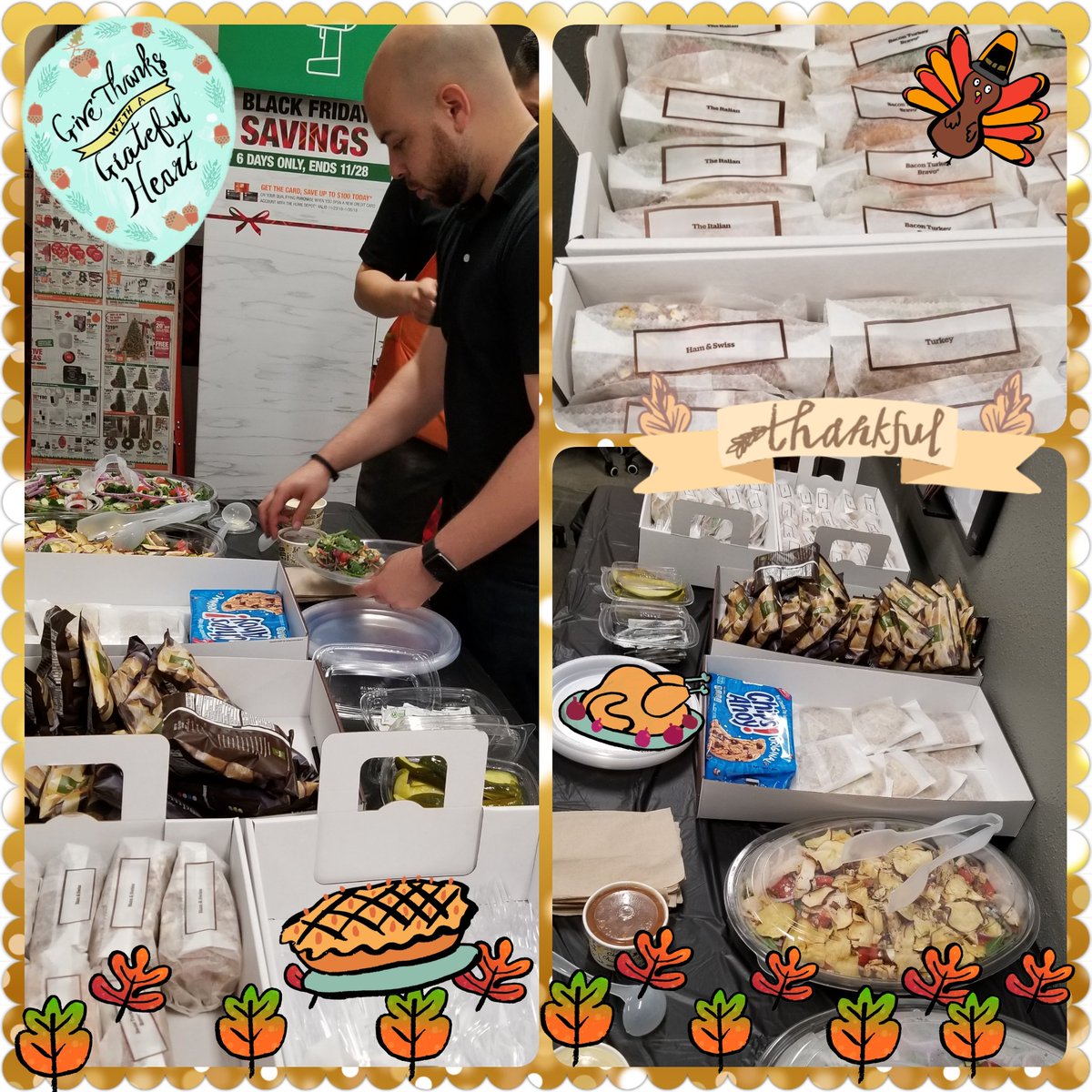 Thanksgiving Dinner at Oxnard Home Depot 🧡 To all my HD family, I appreciate each and every one of you! May you all have an amazing Thanksgiving day with your loved ones 🦃 #team1040 @RianSM1040 @MarcyTHD