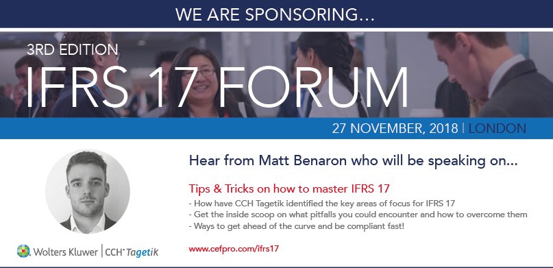 TagetikUK's tweet photo. We're looking forward to the @cefpro #IFRS17FORUM on 27th Nov - especially our morning session on 'Tips &amp; Tricks on how to master IFRS 17' 
https://t.co/JQbL4hUR76 https://t.co/SpkazJwhrF