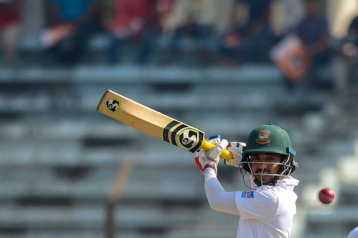 cricinfo's tweet photo. Mominul Haque falls soon after the tea break, a loose drive ends his innings at 120 #BANvWI https://t.co/ynt9JOMi15 https://t.co/whkUF7TUrl
