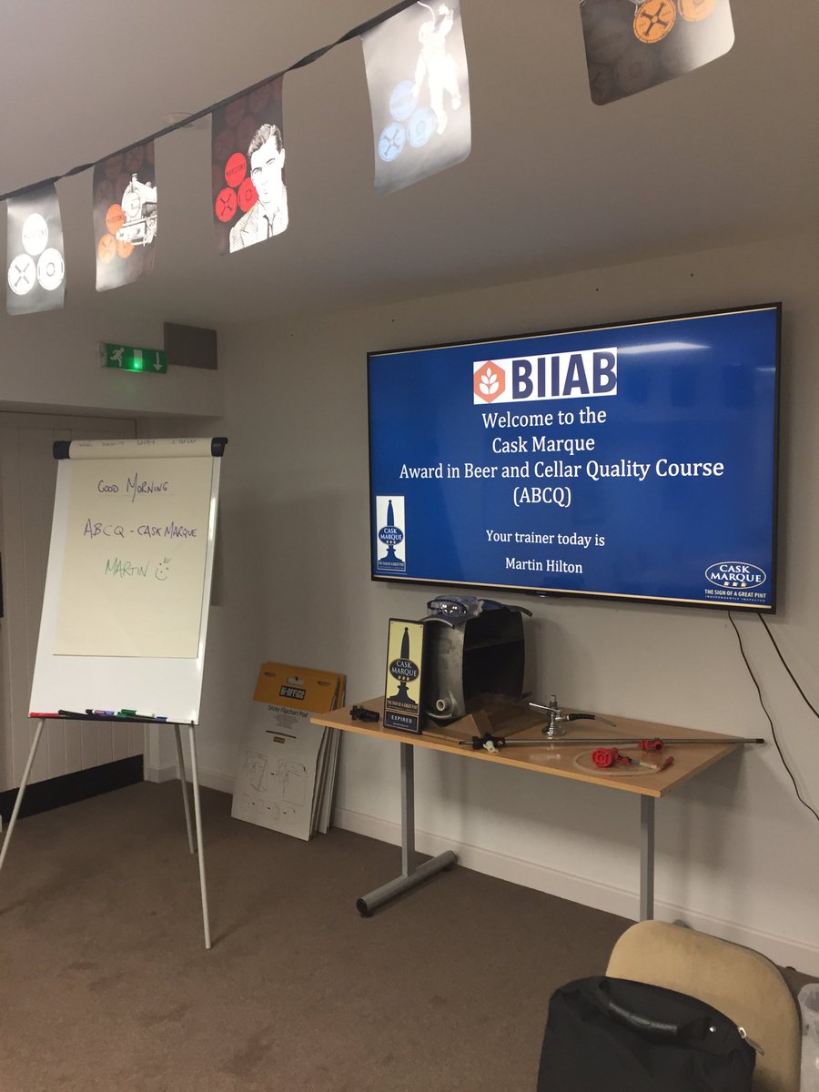 Another day talking about the wonders of beer, tough job this one. ⁦<a href="/caskmarque/">Cask Marque</a>⁩ ⁦@MarstonsBrewery⁩