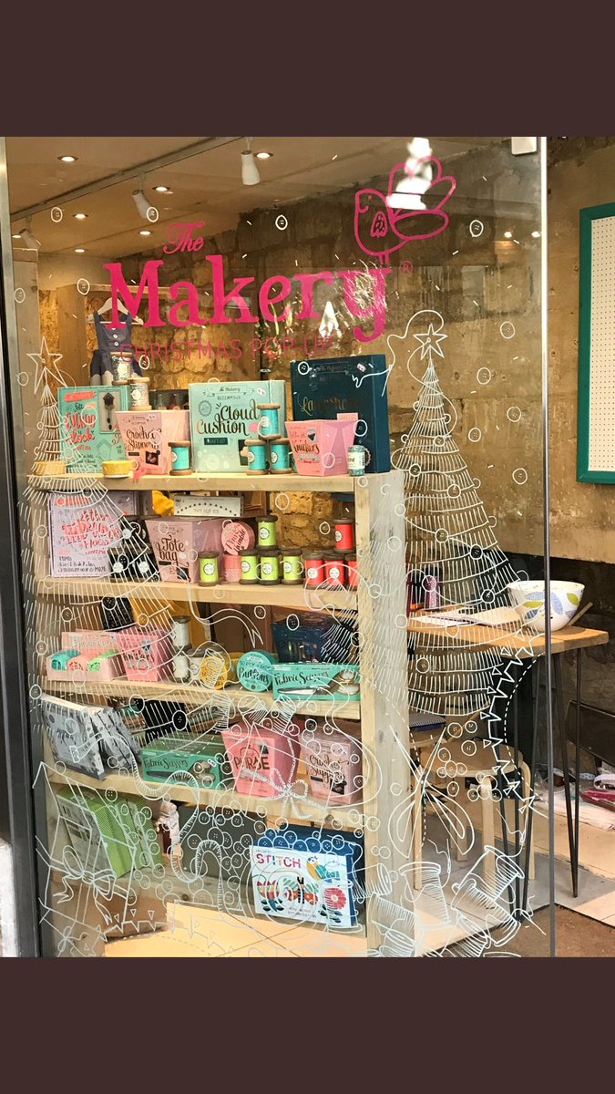 MakeryKate's tweet photo. Today's the day! Looking forward to getting in the Christmas spirit for @bathxmasmarket and showing off our Christmas gifts in our pop-up shop on Milsom Street! #bath #bathchristmasmarket https://t.co/f1FbPhg8wf