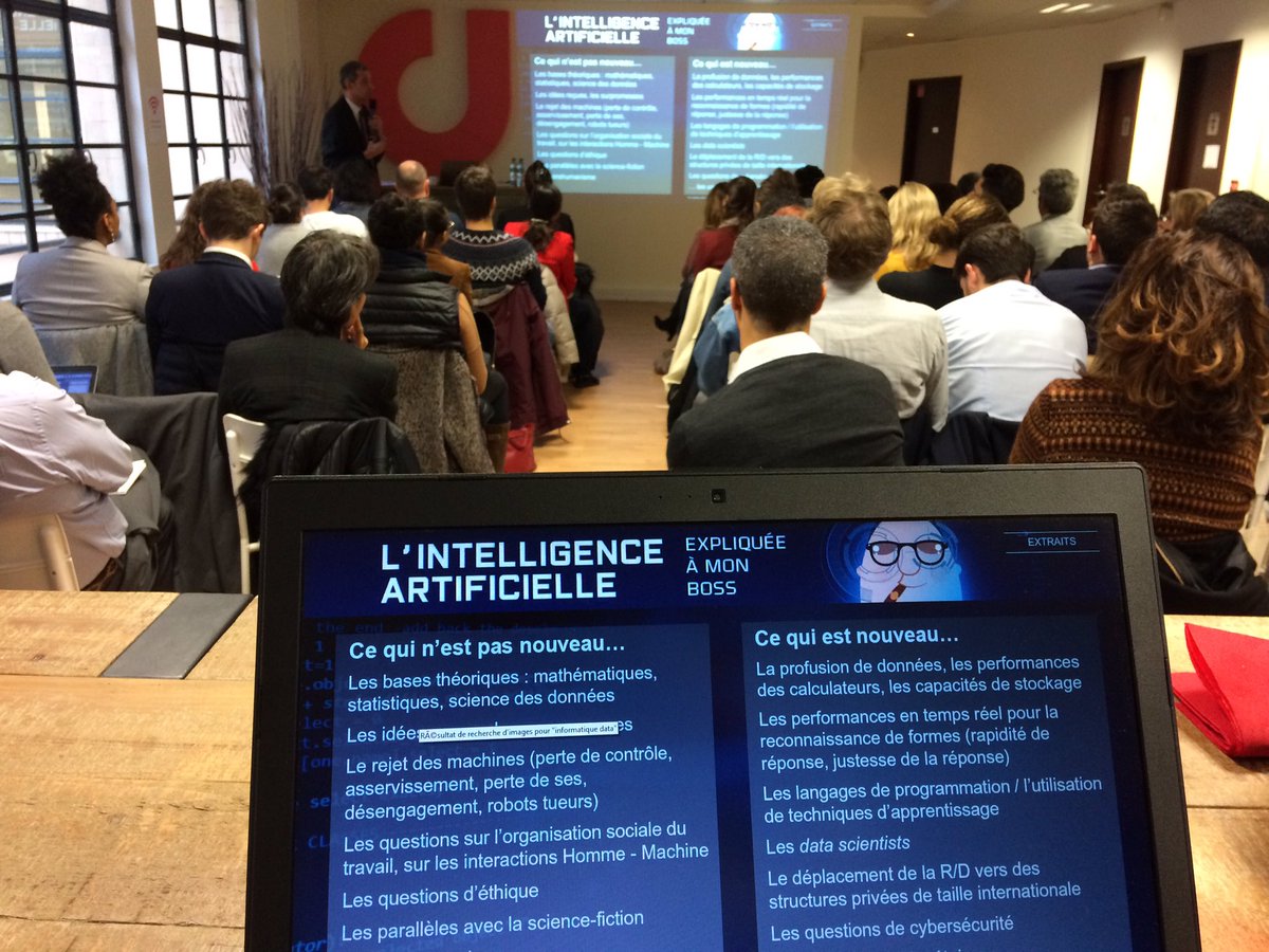 Onclusive_FR's tweet photo. .@_pierreblanc  : Ce qui est nouveau, ce qui n'est pas nouveau à propos de l'Intelligence Artificielle . Des millions de lignes en...Cobol dans la banque #DigimindCafe #IAmonBoss #IA https://t.co/FjgfvnbpYa