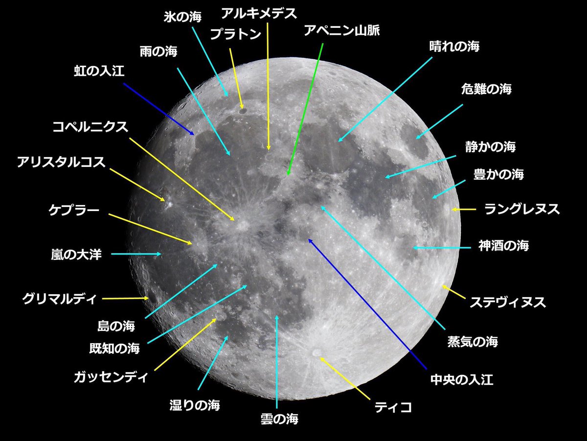 月には地域ごとに地名がつけられていてロマン溢れる そして ガンダム シリーズに出てきた地名がどこにあるかも気になる Togetter