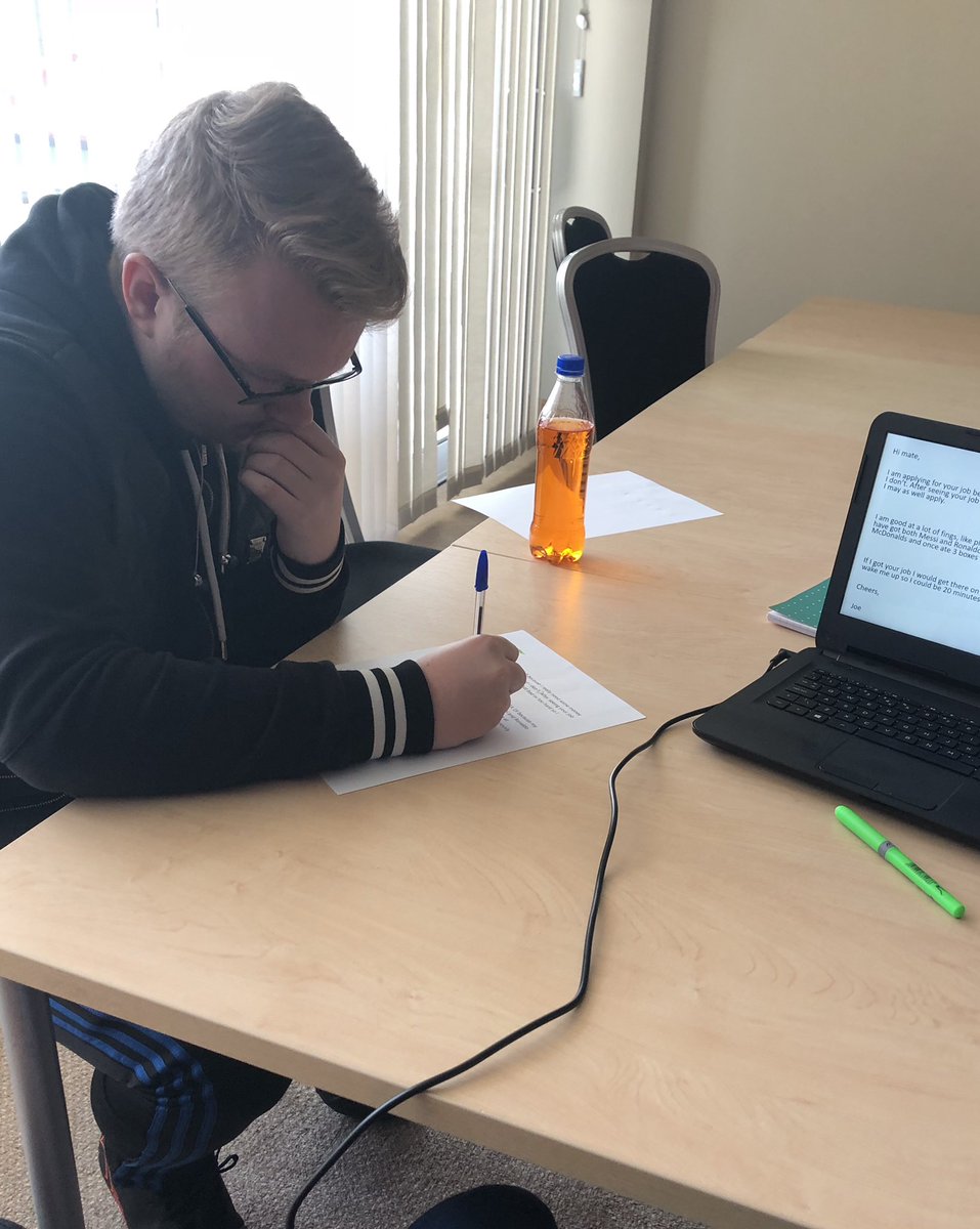 An afternoon of cover letter writing for our learners yesterday! #HITZFamily