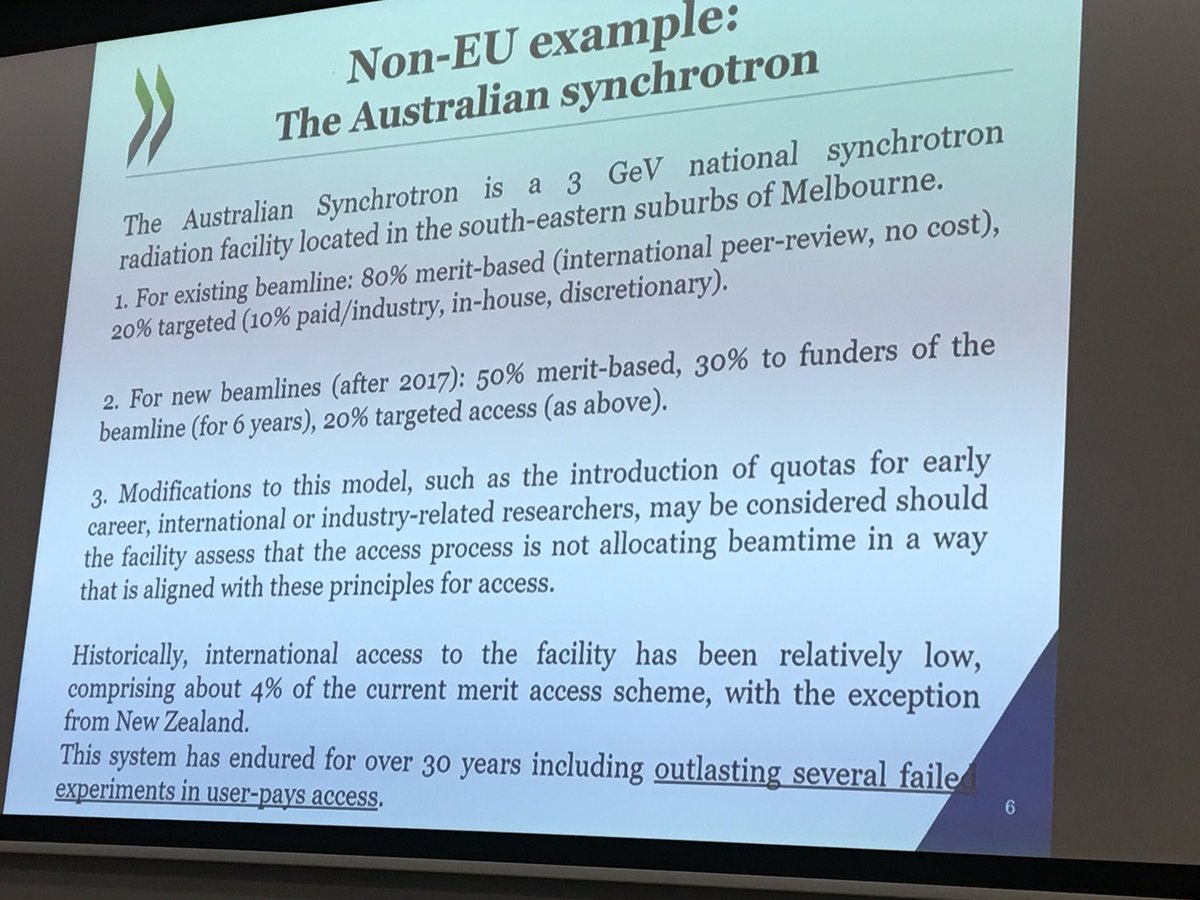 This is in parts similar to the discussion going on <a href="/essneutron/">ESS</a> for user policy. Something to raise #LENS and with members. Still two also very different ex. The Aussie ex is extreme in comparison. <a href="/InnoInfraShare/">INNO INFRA SHARE</a>