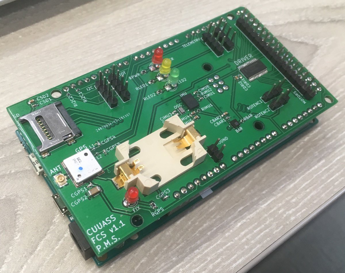 Finished our first flight control board! Ready to be mounted on the UAV. <a href="/Cambridge_Eng/">Engineering Dept</a> <a href="/DysonCentreCamb/">Dyson Centre</a> <a href="/IMechEUAS/">IMechEUASChallenge</a>