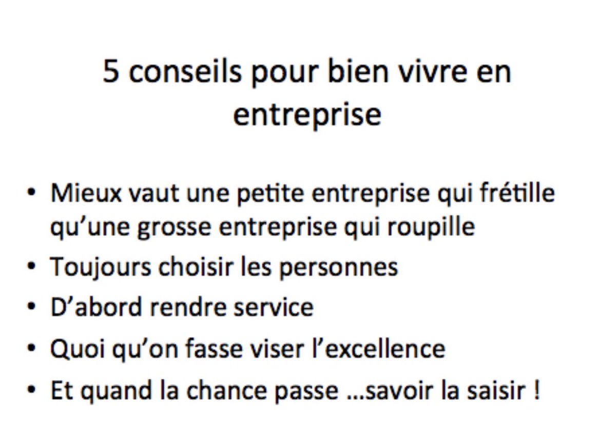 Je vois , aux tweets échangés ,que la conférence organisée à la Sorbonne par Croissance Plus a beaucoup plu. C’est une excellente nouvelle .On y parle des 5 conseils (pour avoir de beaux parcours en entreprise) que j’ai donnés aux 650 jeunes qui m’écoutaient : les voilà !
